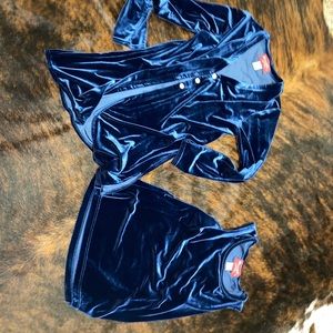 Vintage velvet top and jacket